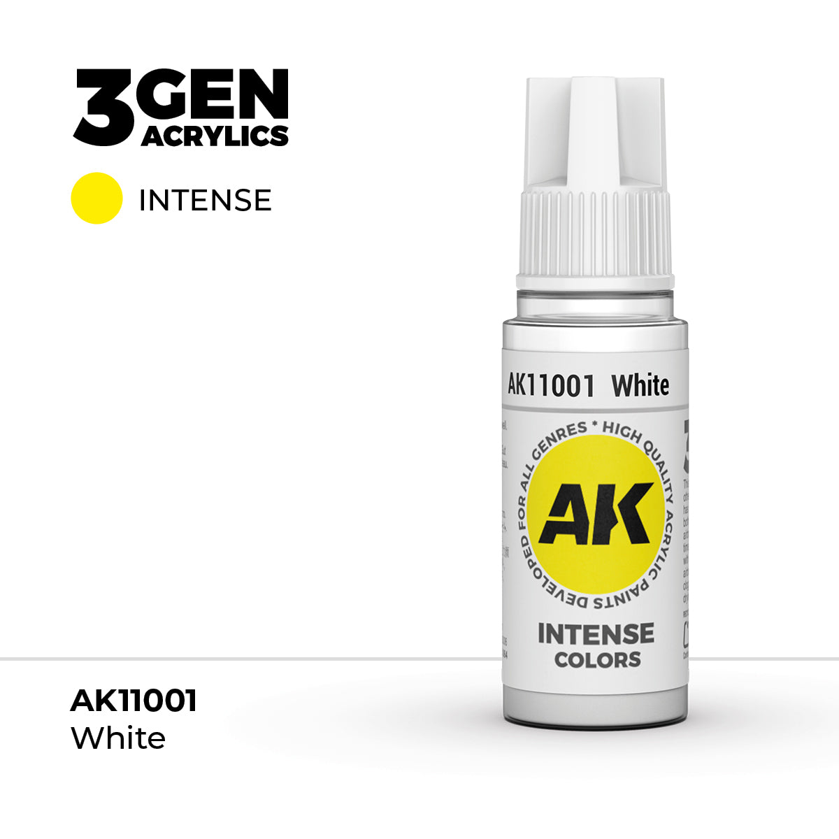 Bote de pintura acrílica AK 3rd Generation White de 17 ml