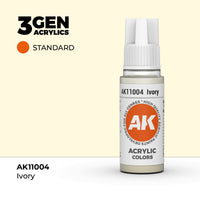 Bote de pintura acrílica AK 3rd Generation Ivory de 17 ml
