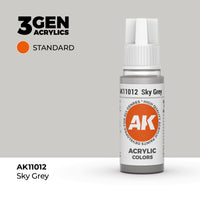 Bote de pintura acrílica AK 3rd Generation Sky Grey Fs 36463 de 17 ml