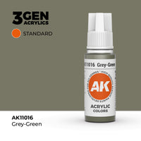 Bote de pintura acrílica AK 3rd Generation Grey Green de 17 ml