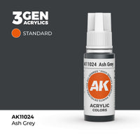 Bote de pintura acrílica AK 3rd Generation Ash Grey de 17 ml