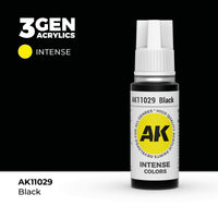 Bote de pintura acrílica AK 3rd Generation Black de 17 ml