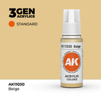 Bote de pintura acrílica AK 3rd Generation Beige de 17 ml