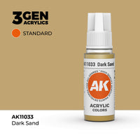 Bote de pintura acrílica AK 3rd Generation Dark Sand de 17 ml