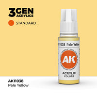 Bote de pintura acrílica AK 3rd Generation Pale Yellow de 17 ml