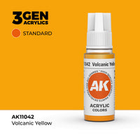Bote de pintura acrílica AK 3rd Generation Volcanic Yellow de 17 ml