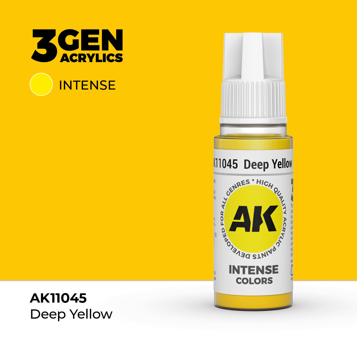Bote de pintura acrílica AK 3rd Generation Deep Yellow de 17 ml