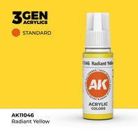 Bote de pintura acrílica AK 3rd Generation Radiant Yellow de 17 ml