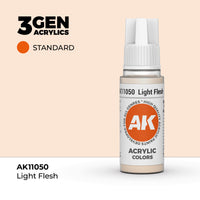 Bote de pintura acrílica AK 3rd Generation Light Flesh de 17 ml