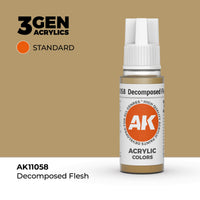 Bote de pintura acrílica AK 3rd Generation Decomposed Flesh de 17 ml