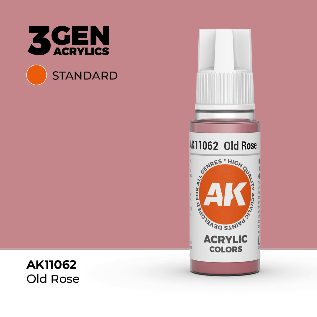 Bote de pintura acrílica AK 3rd Generation Old Rose de 17 ml
