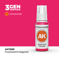 Bote de pintura acrílica AK 3rd Generation Fluorescent Magenta de 17 ml