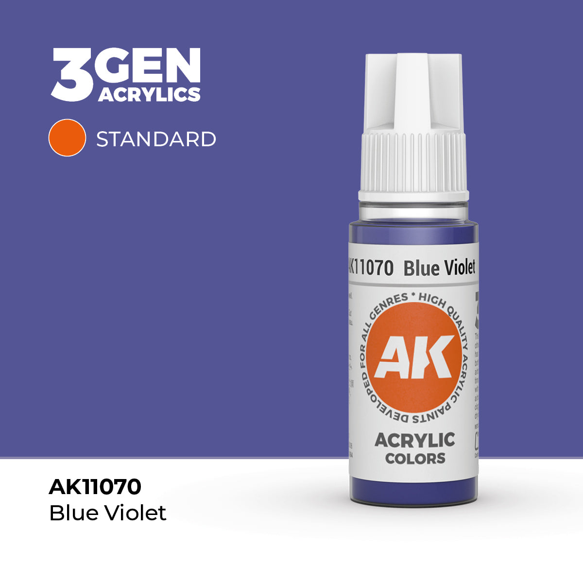 Bote de pintura acrílica AK 3rd Generation Blue Violet de 17 ml