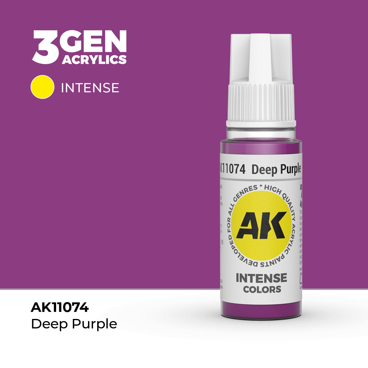 Bote de pintura acrílica AK 3rd Generation Deep Purple de 17 ml