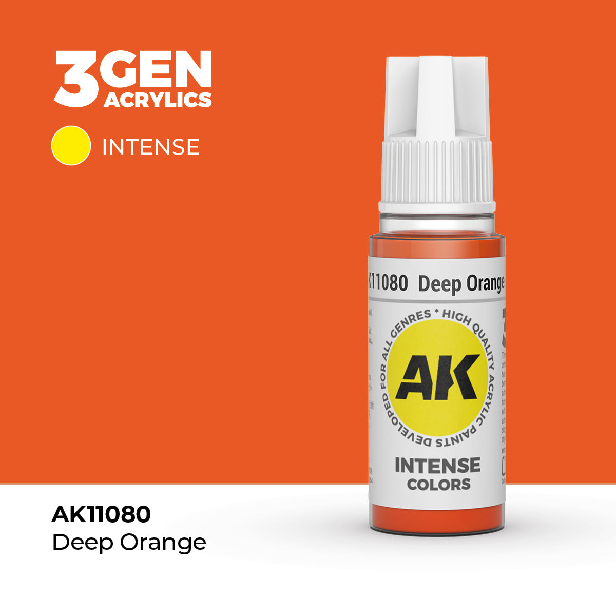 Bote de pintura acrílica AK 3rd Generation Deep Orange de 17 ml