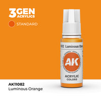 Bote de pintura acrílica AK 3rd Generation Luminous Orange de 17 ml