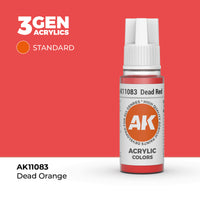 Bote de pintura acrílica AK 3rd Generation Dead Red de 17 ml