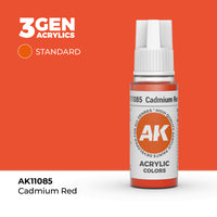 Bote de pintura acrílica AK 3rd Generation Cadmium Red de 17 ml