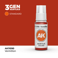 Bote de pintura acrílica AK 3rd Generation Vermillion de 17 ml
