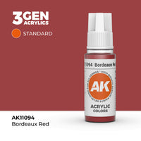 Bote de pintura acrílica AK 3rd Generation Bordeaux Red de 17 ml