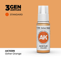 Bote de pintura acrílica AK 3rd Generation Ocher Orange de 17 ml