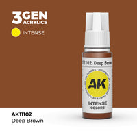 Bote de pintura acrílica AK 3rd Generation Deep Brown de 17 ml