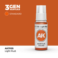 Bote de pintura acrílica AK 3rd Generation Light Rust de 17 ml