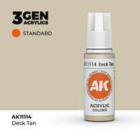 Bote de pintura acrílica AK 3rd Generation Deck Tan de 17 ml