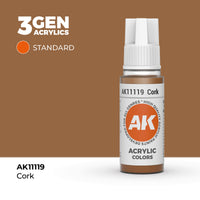 Bote de pintura acrílica AK 3rd Generation Cork de 17 ml