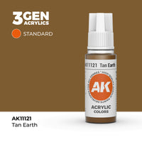 Bote de pintura acrílica AK 3rd Generation Tan Earth de 17 ml