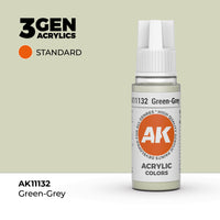 Bote de pintura acrílica AK 3rd Generation Green-Grey de 17 ml