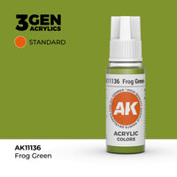 Bote de pintura acrílica AK 3rd Generation Frog Green de 17 ml