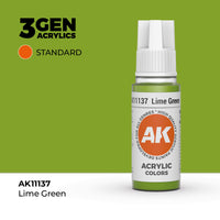 Bote de pintura acrílica AK 3rd Generation Lime Green de 17 ml