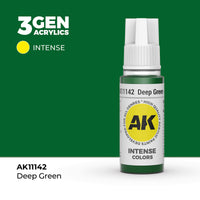 Bote de pintura acrílica AK 3rd Generation Deep Green de 17 ml