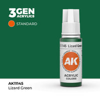 Bote de pintura acrílica AK 3rd Generation Lizard Green de 17 ml