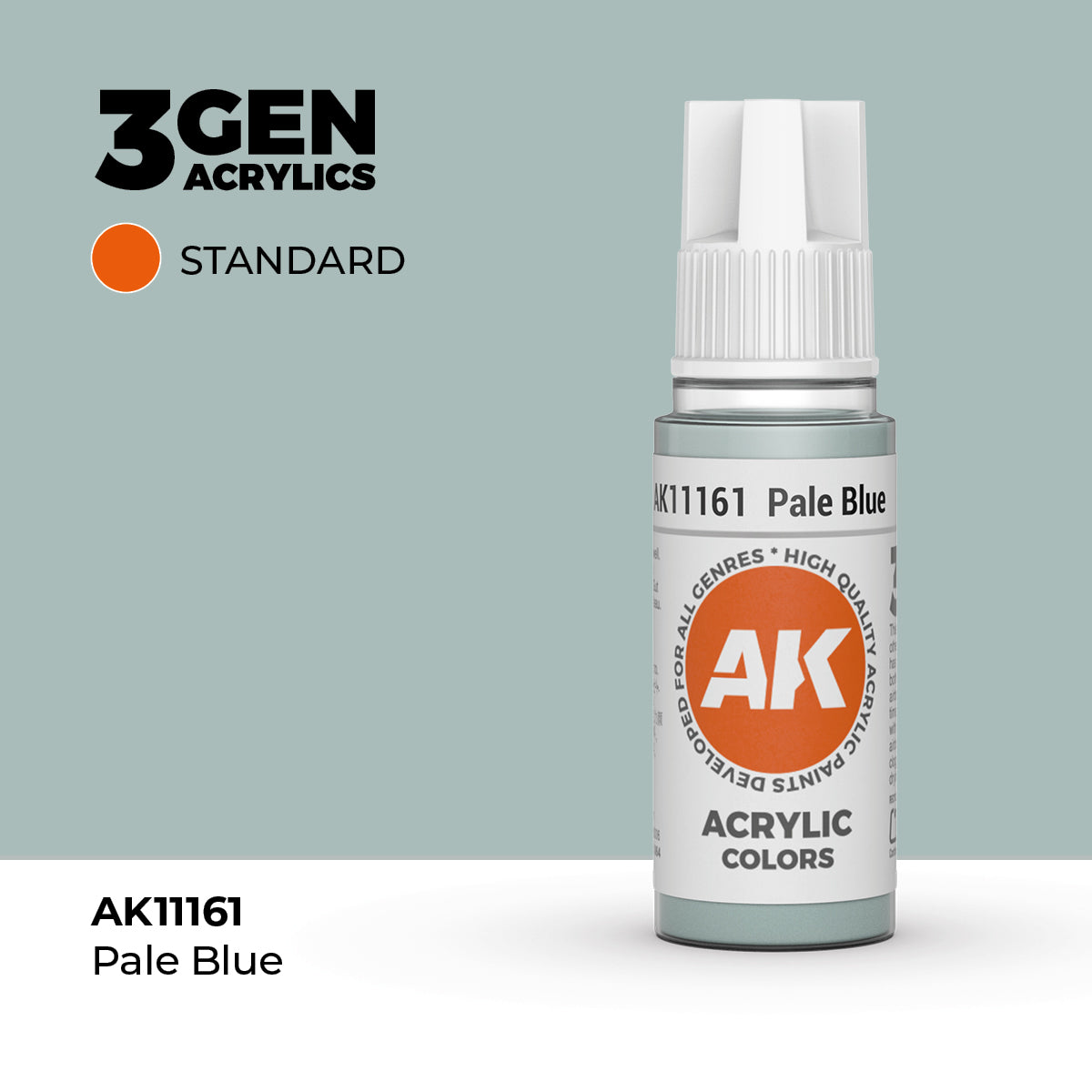 Bote de pintura acrílica AK 3rd Generation Pale Blue de 17 ml