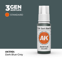 Bote de pintura acrílica AK 3rd Generation Dark Blue-Grey de 17 ml