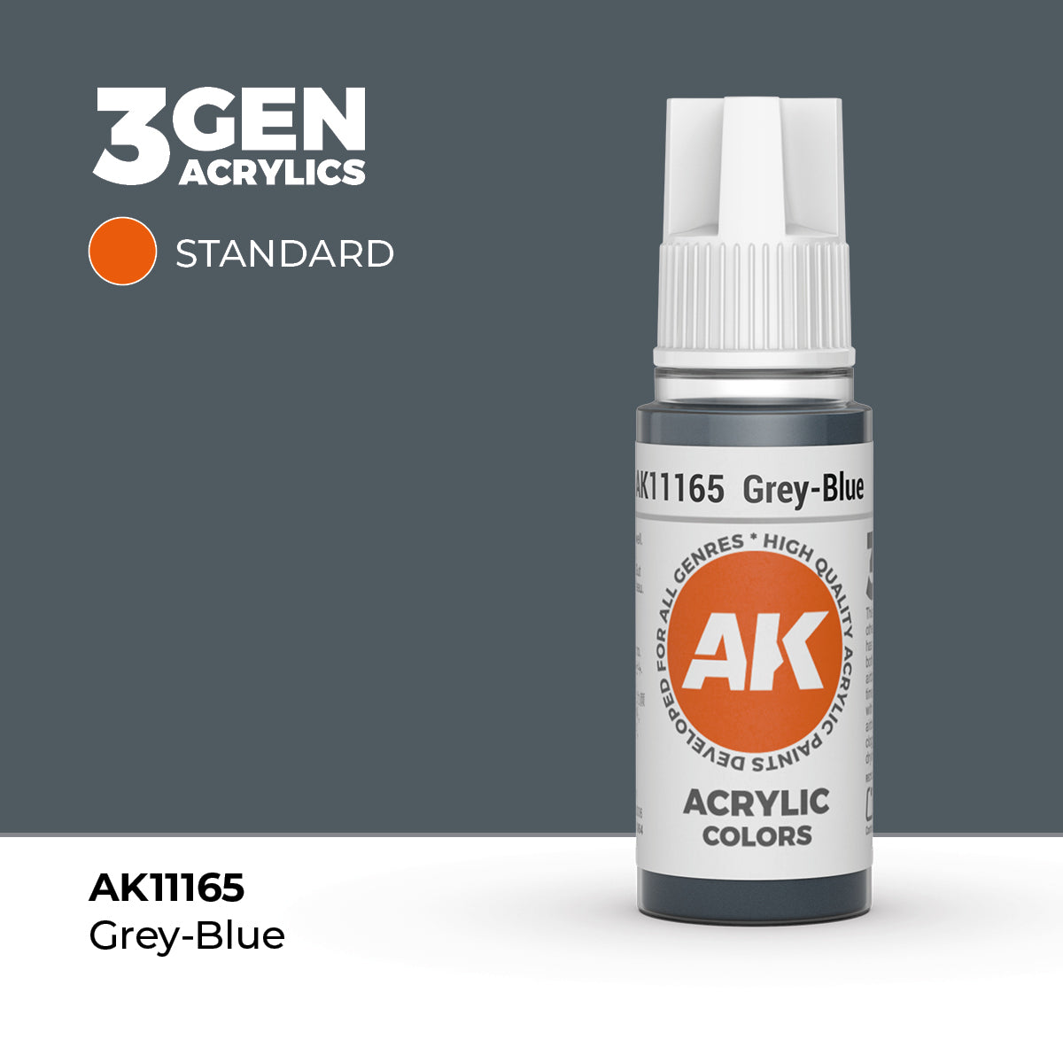 Bote de pintura acrílica AK 3rd Generation Grey-Blue de 17 ml