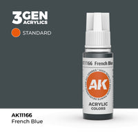 Bote de pintura acrílica AK 3rd Generation French Blue de 17 ml
