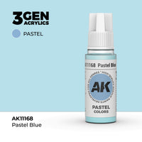Bote de pintura acrílica AK 3rd Generation Pastel Blue de 17 ml