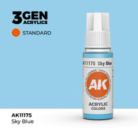 Bote de pintura acrílica AK 3rd Generation Sky Blue de 17 ml