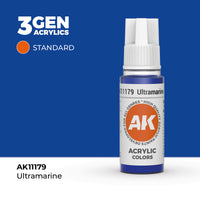 Bote de pintura acrílica AK 3rd Generation Ultramarine de 17 ml