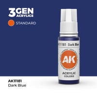 Bote de pintura acrílica AK 3rd Generation Dark Blue de 17 ml
