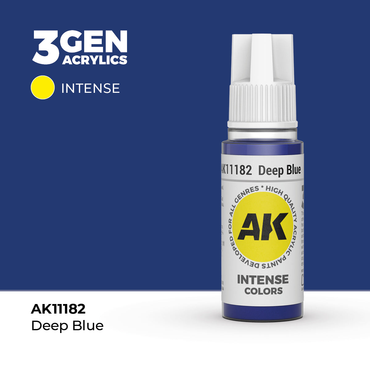 Bote de pintura acrílica AK 3rd Generation Deep Blue de 17 ml
