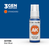 Bote de pintura acrílica AK 3rd Generation Star Blue de 17 ml