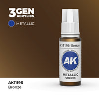 Bote de pintura acrílica AK 3rd Generation Bronze de 17 ml