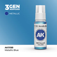 Bote de pintura acrílica AK 3rd Generation Metallic Blue de 17 ml