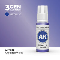 Bote de pintura acrílica AK 3rd Generation Anodized Violet de 17 ml