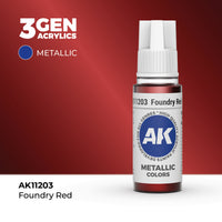 Bote de pintura acrílica AK 3rd Generation Foundry Red de 17 ml