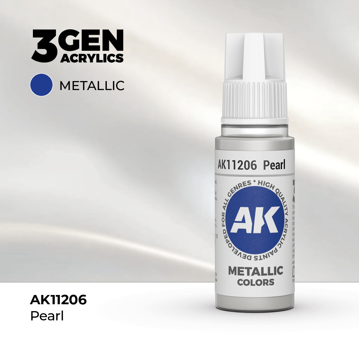 Bote de pintura acrílica AK 3rd Generation Pearl de 17 ml